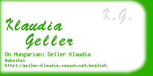 klaudia geller business card